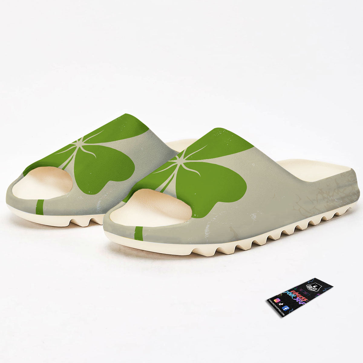 Four Leaf Clovers Irish Print Sandals-grizzshop
