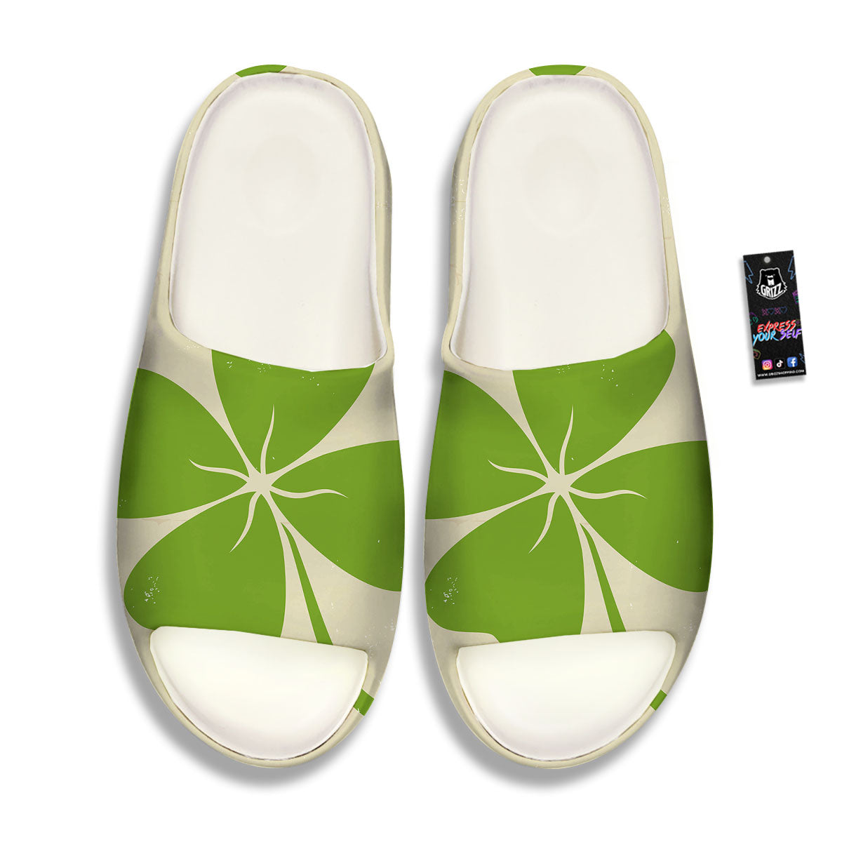 Four Leaf Clovers Irish Print Sandals-grizzshop