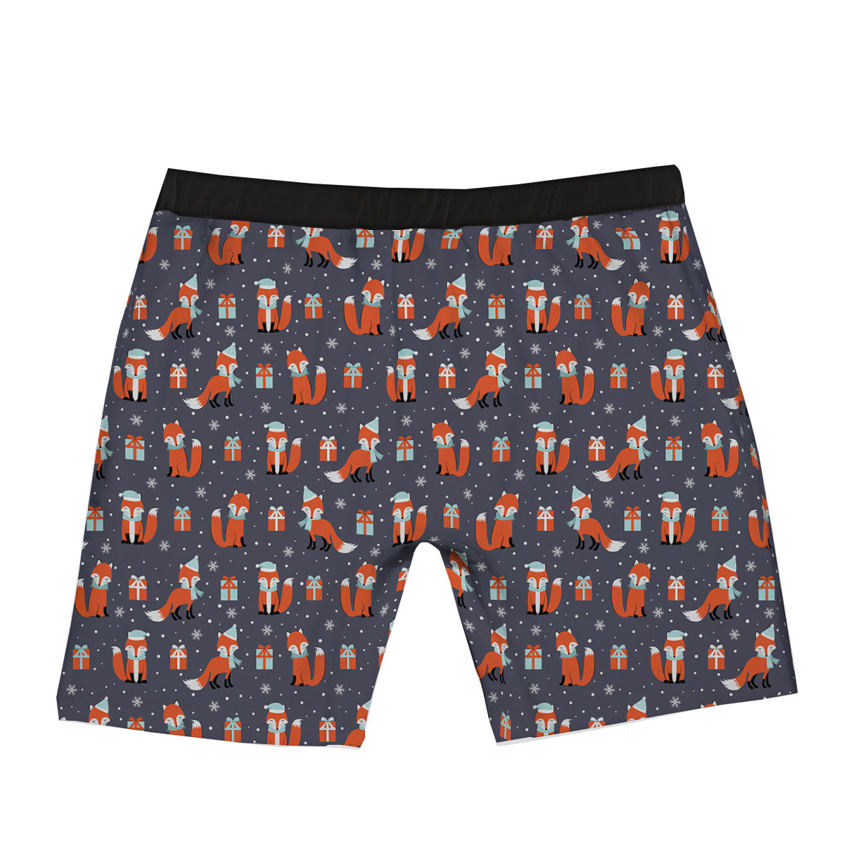 Fox Christmas Print Pattern Boxer Briefs-grizzshop