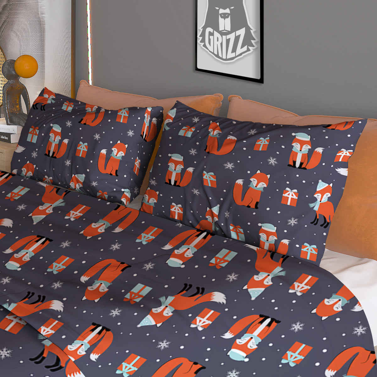 Frankenstein Face Cute Print Duvet Cover Bedding Set