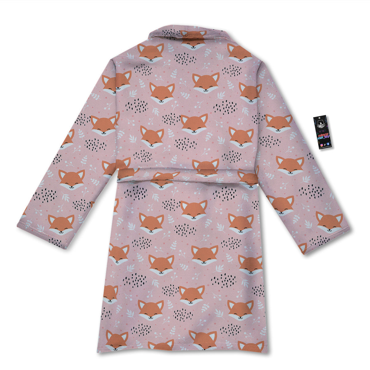 Fox Cute Print Pattern Bathrobe-grizzshop