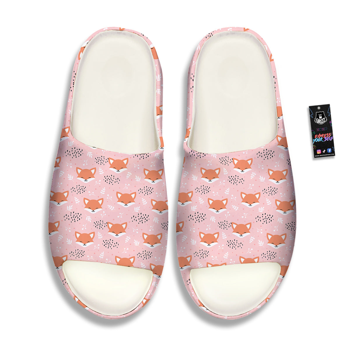 Fox Cute Print Pattern Sandals-grizzshop