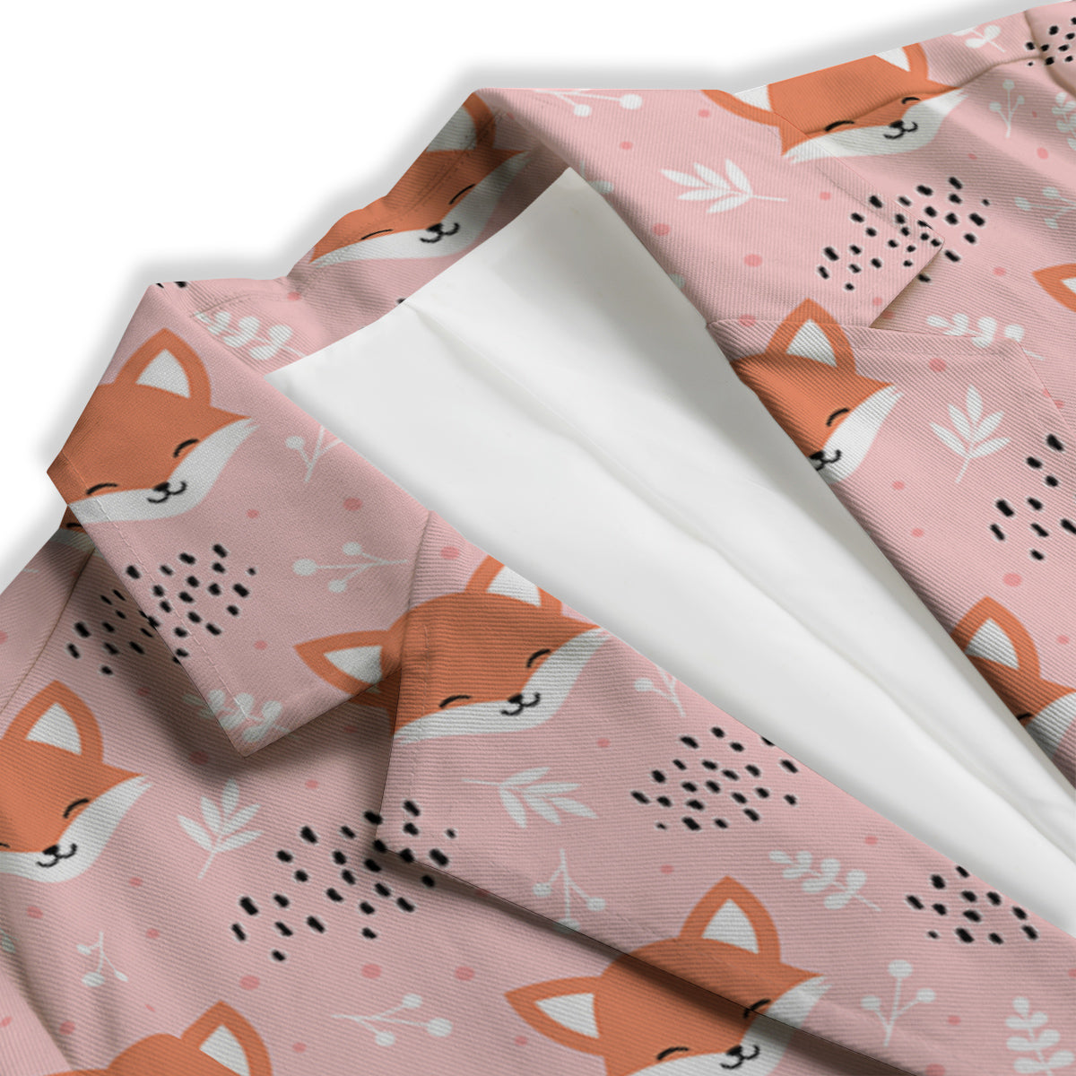 Fox Cute Print Pattern Women's Blazer-grizzshop