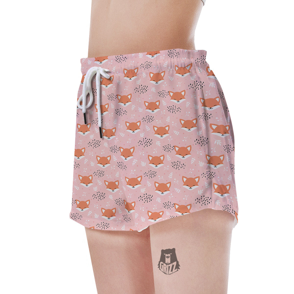 Fox Cute Print Pattern Women's Shorts-grizzshop