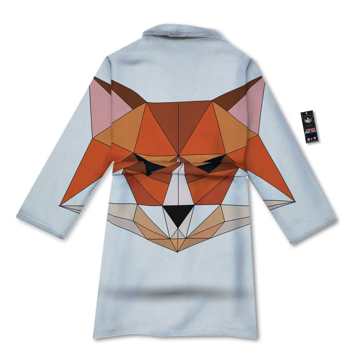Fox Geometric Print Bathrobe-grizzshop