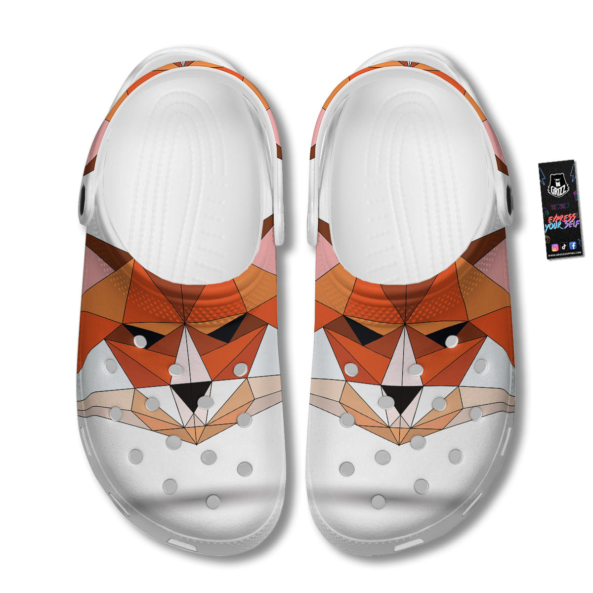 Fox Geometric Print Clog-grizzshop