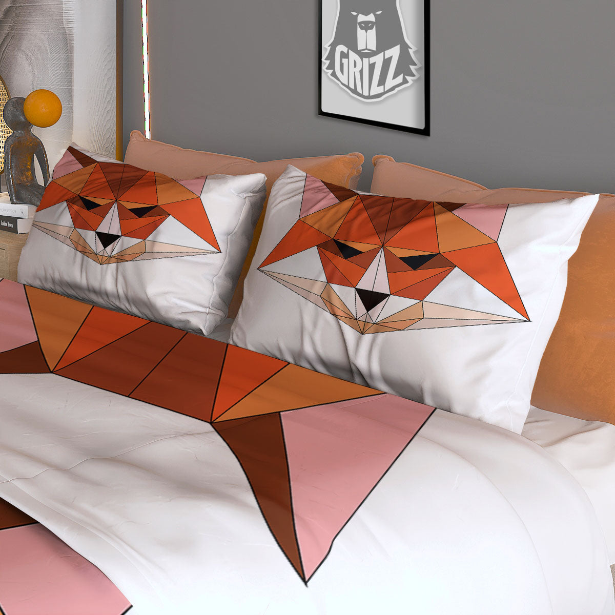 Fox Geometric Print Duvet Cover Bedding Set