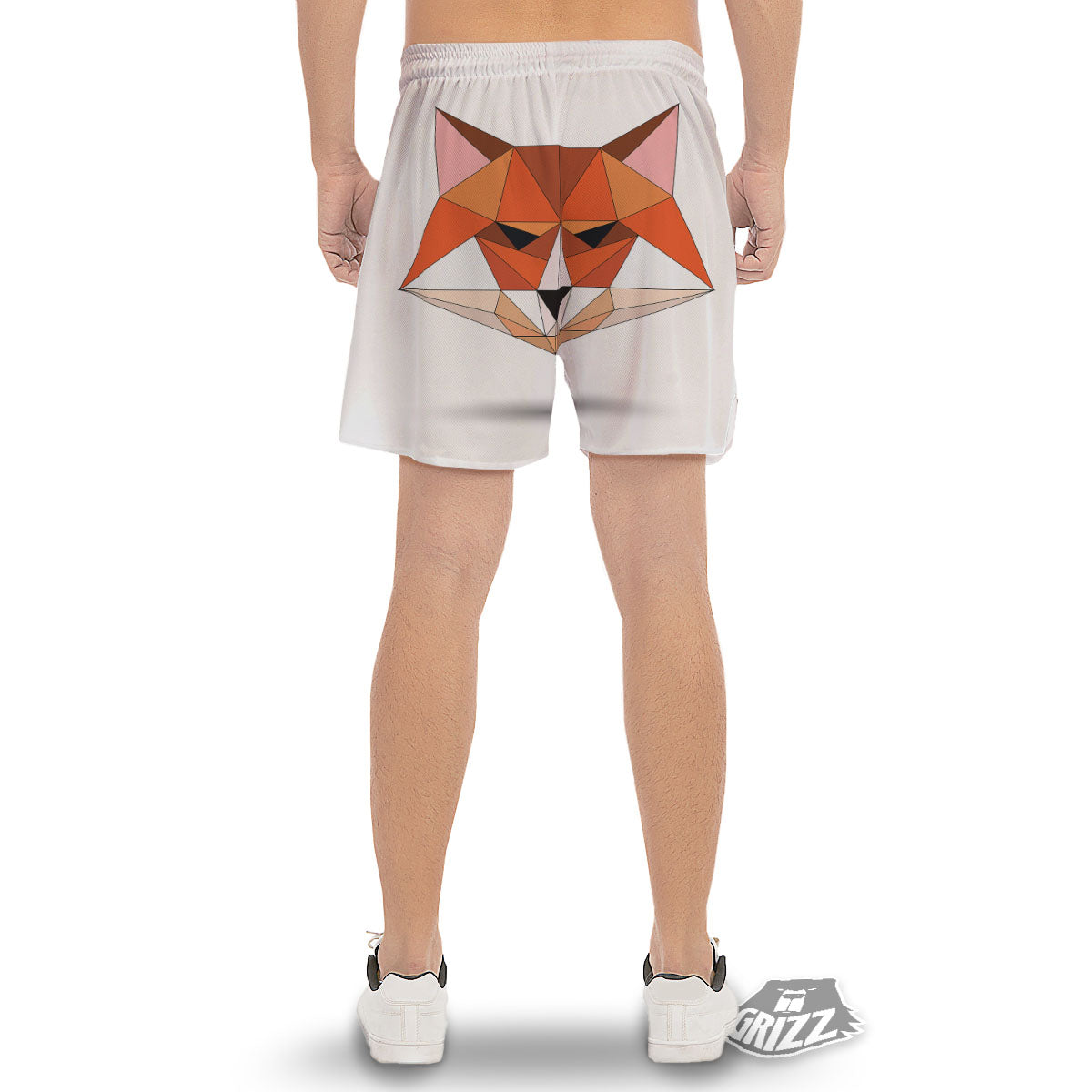 Fox Geometric Print Men's Gym Shorts-grizzshop