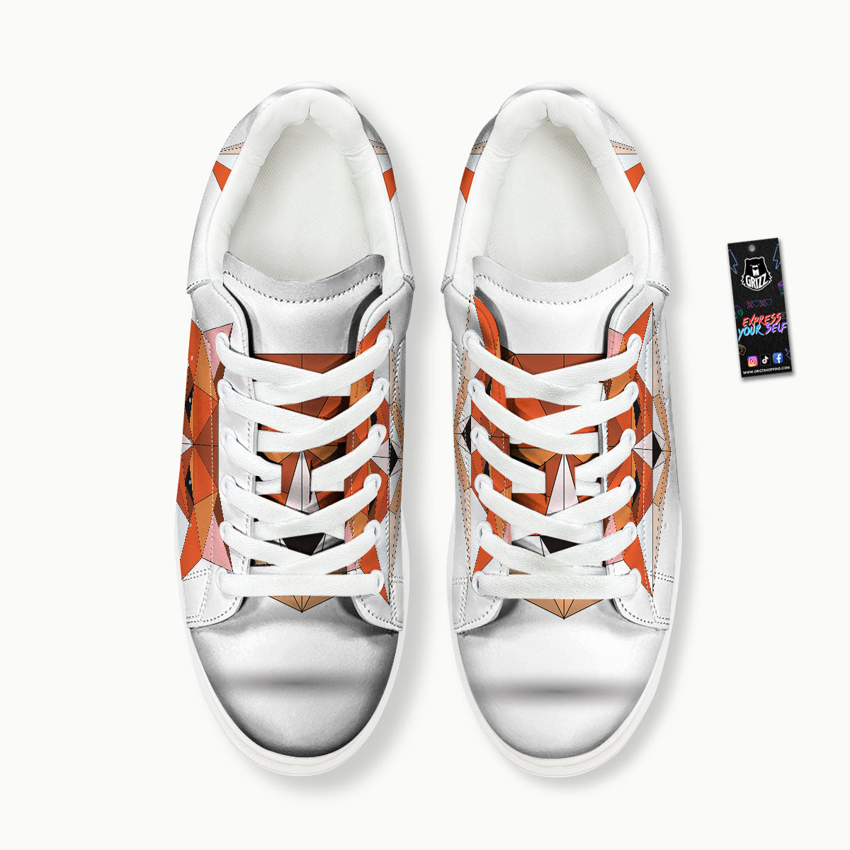 Fox Geometric Print Platform Shoes-grizzshop