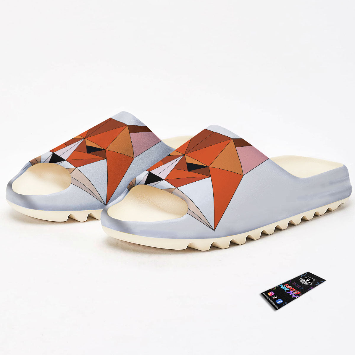 Fox Geometric Print Sandals-grizzshop