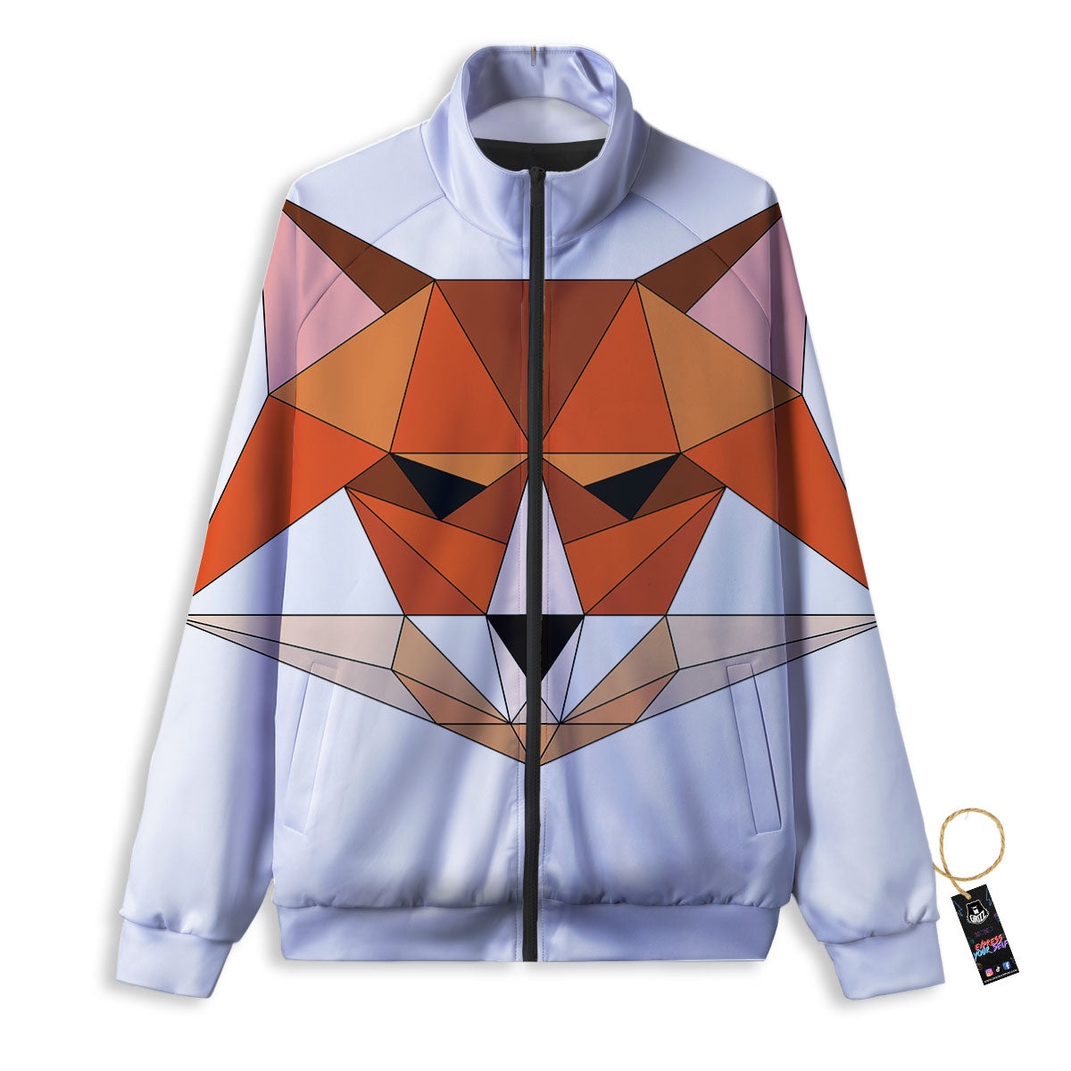 Fox Geometric Print Track Jacket-grizzshop