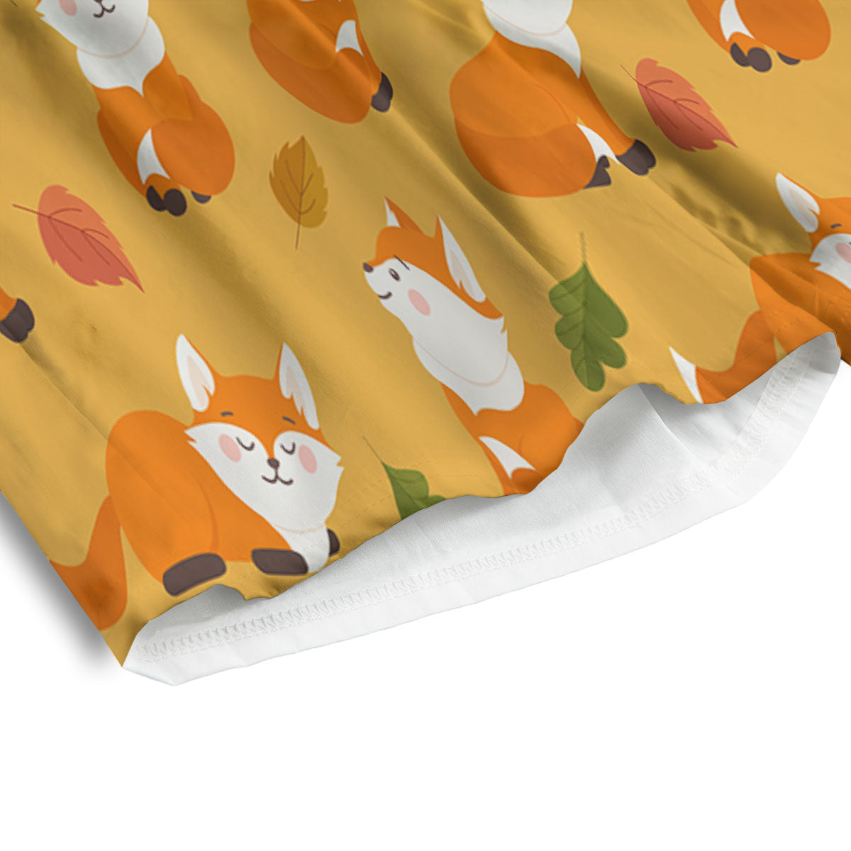 Fox Orange Print Pattern Men's Athletic Shorts