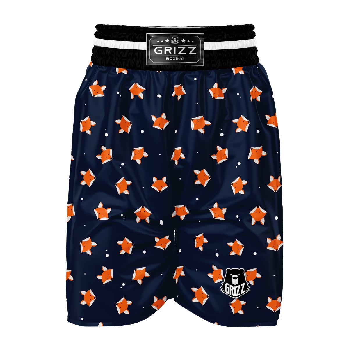 Fox Pattern Print Boxing Shorts-grizzshop