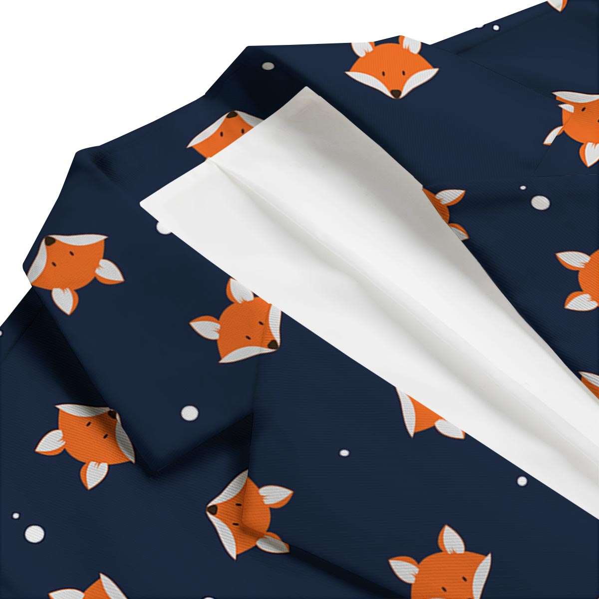 Fox Pattern Print Men's Blazer-grizzshop