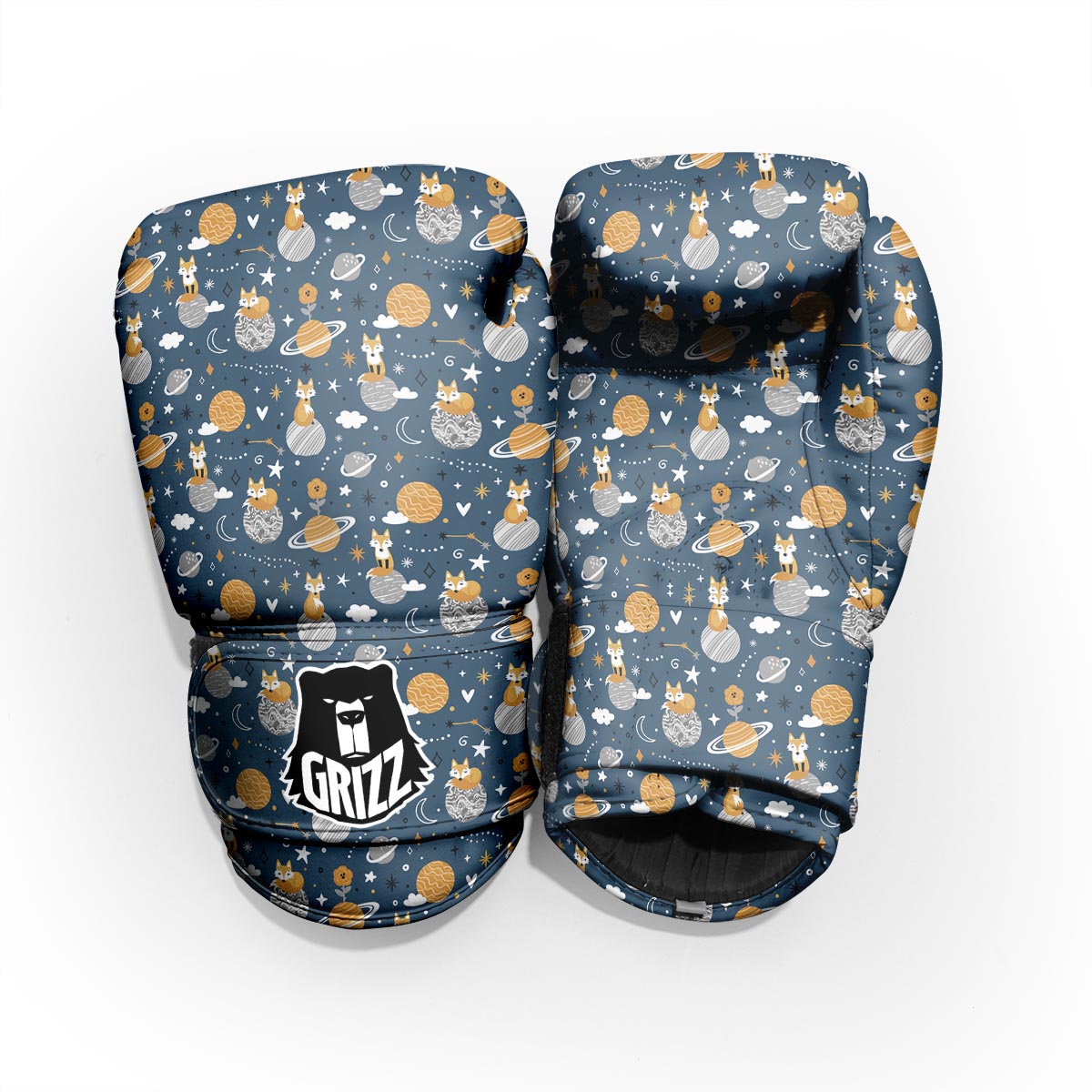 Fox Space Print Pattern Sparring Gloves-grizzshop