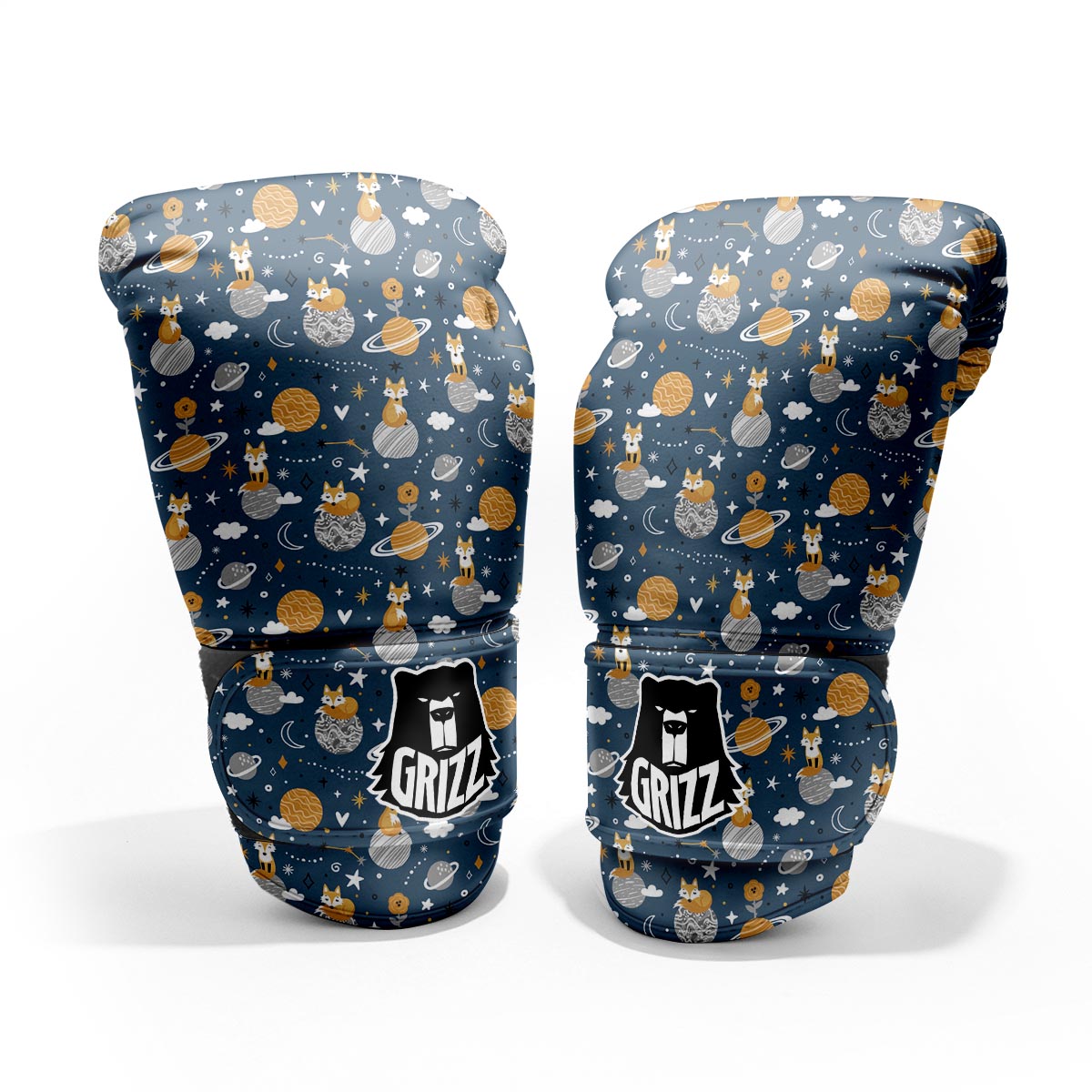 Fox Space Print Pattern Sparring Gloves-grizzshop