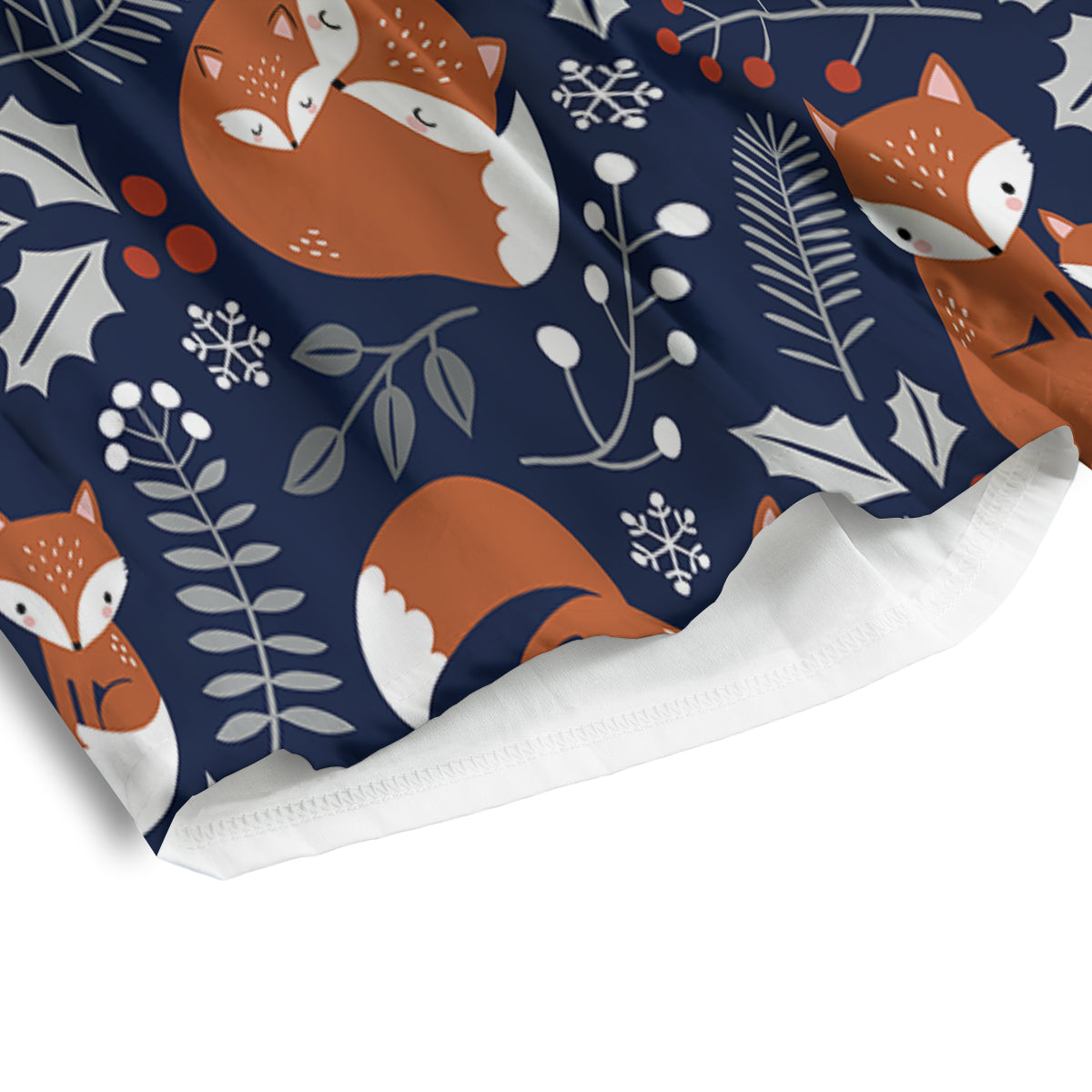 Fox Winter Print Pattern Men's Athletic Shorts