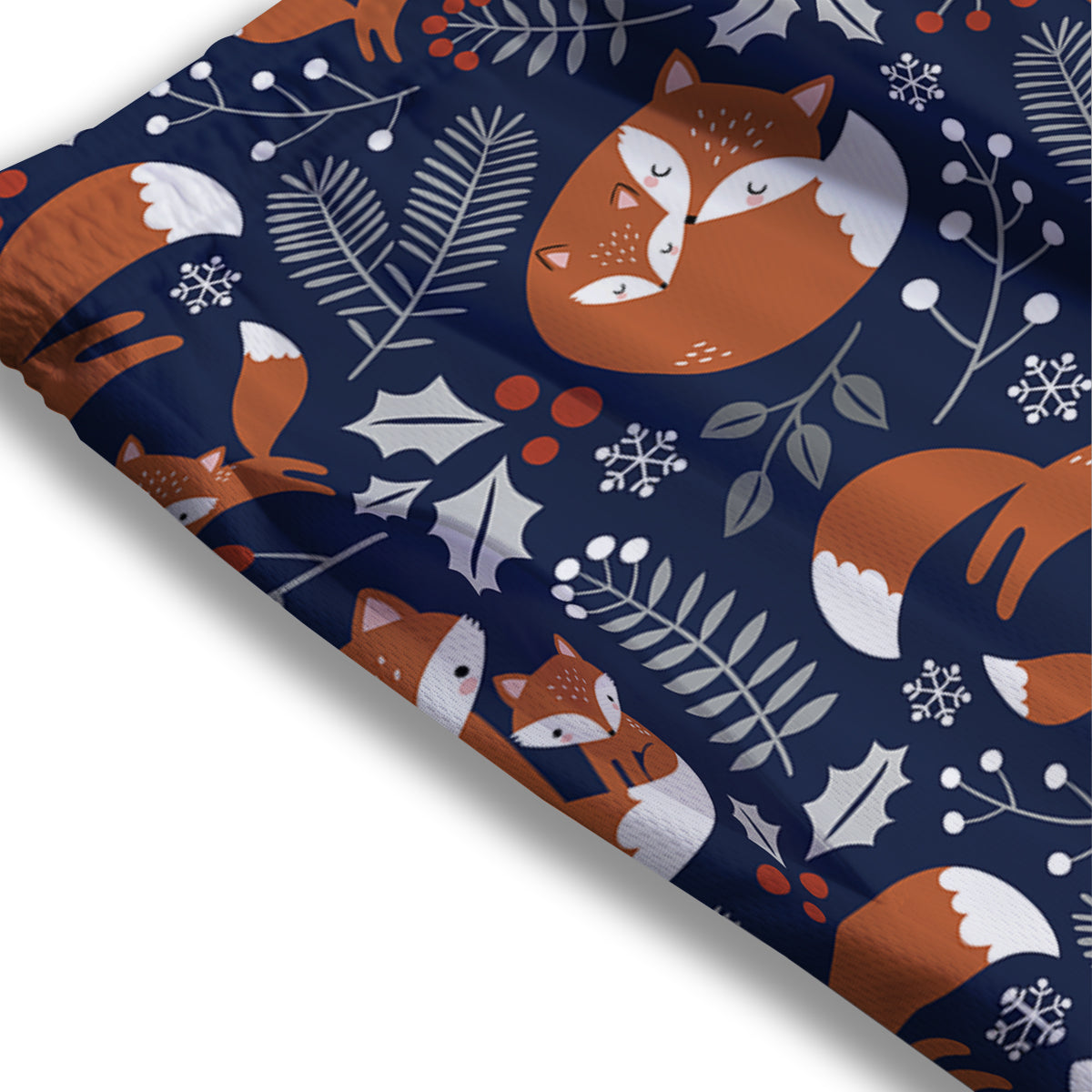 Fox Winter Print Pattern Mesh Shorts