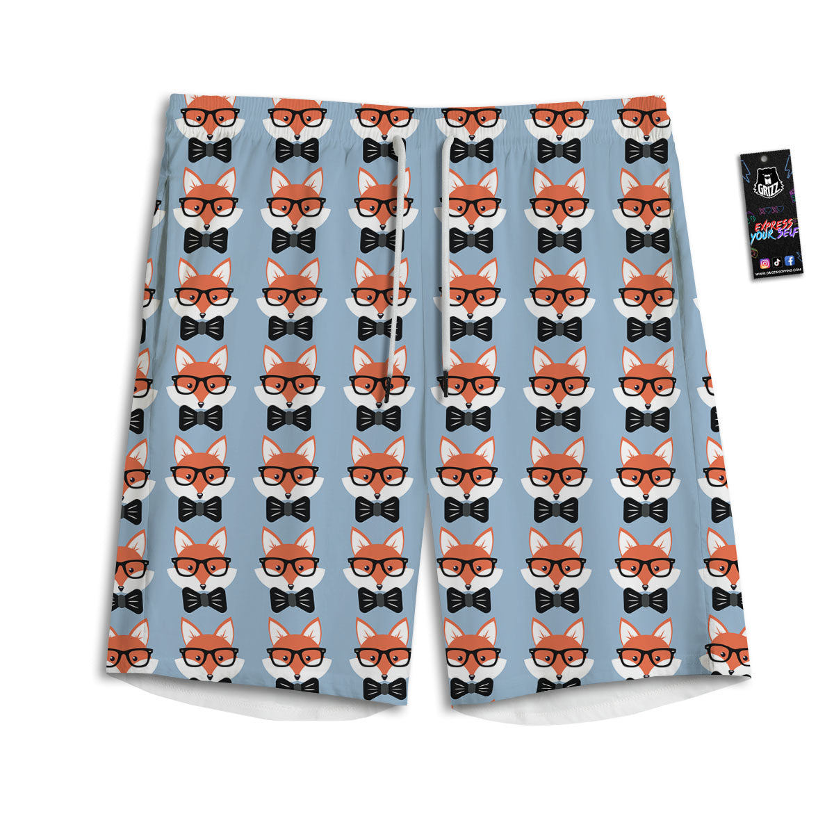 Ghost Halloween Print Pattern Men's Athletic Shorts
