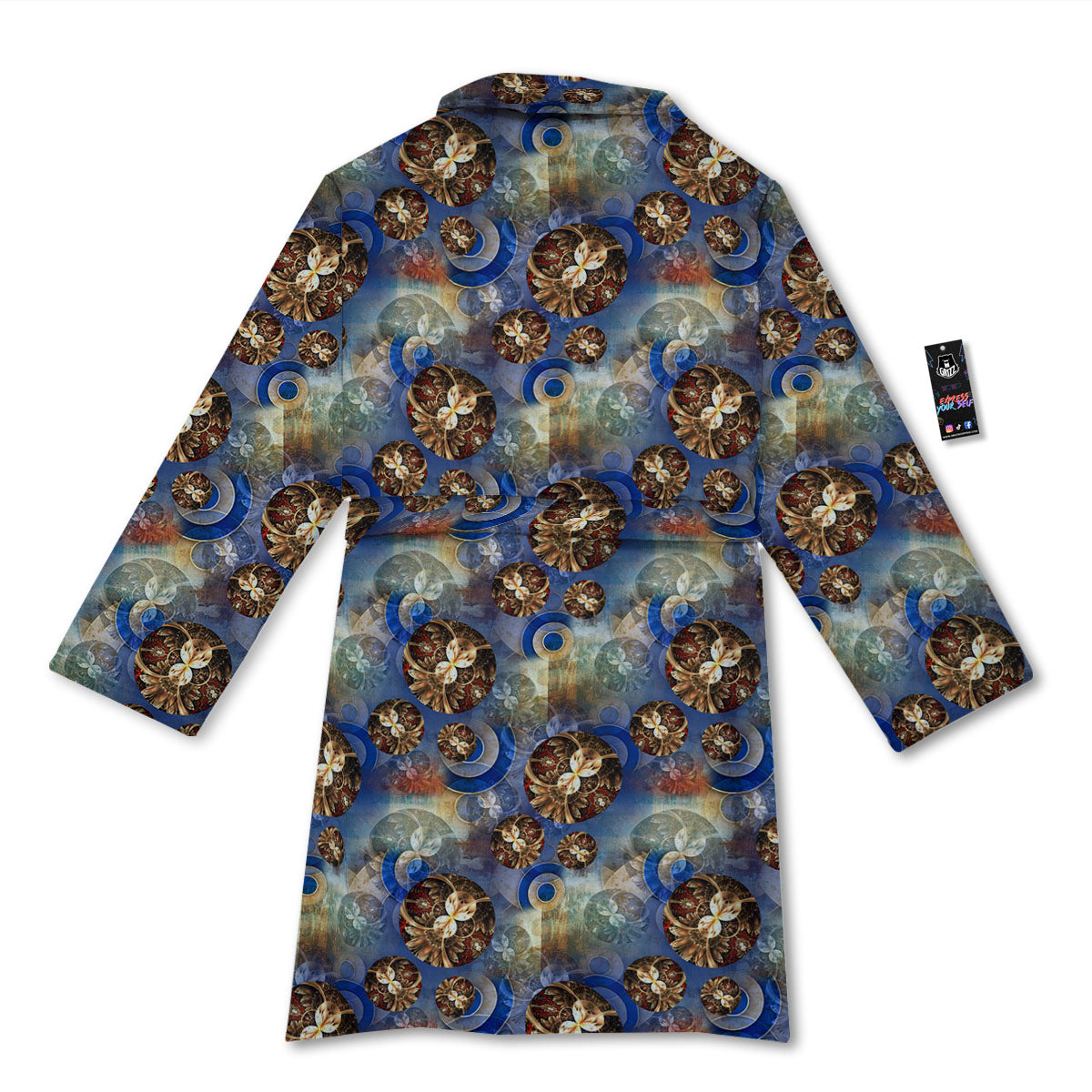 Fractal Abstract Print Bathrobe-grizzshop