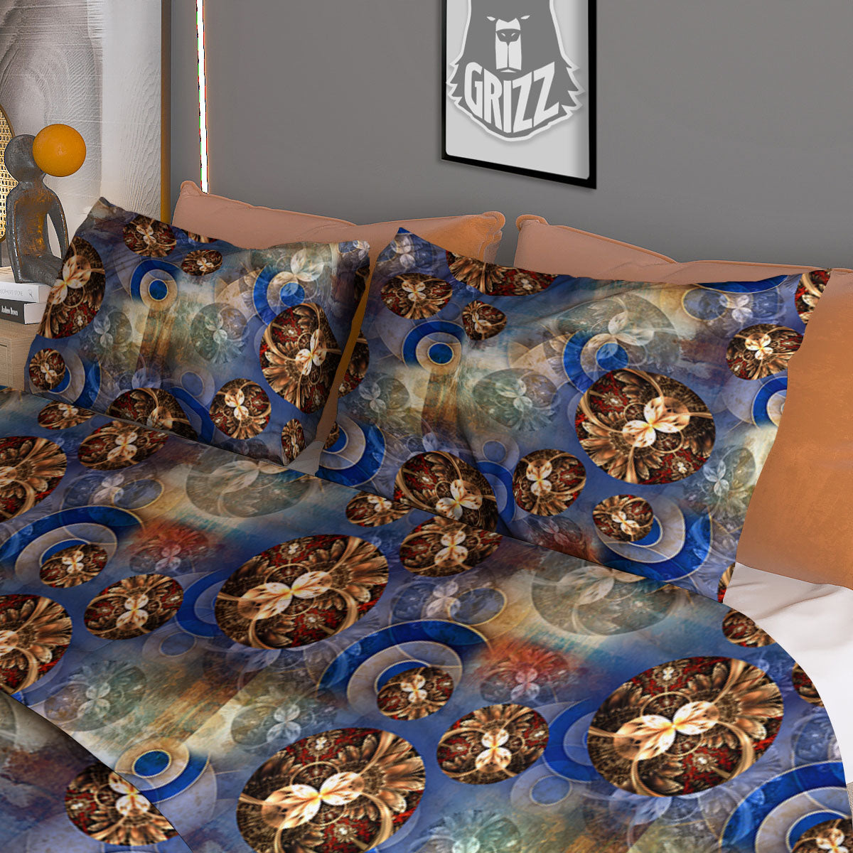 Fractal Abstract Print Duvet Cover Bedding Set