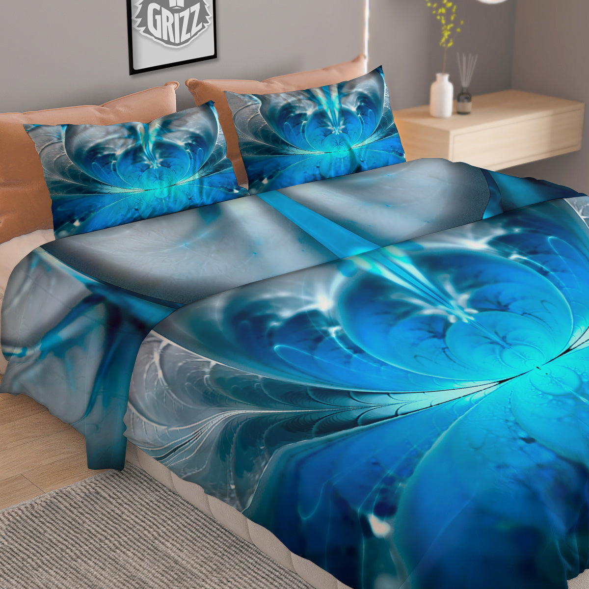 French Bulldog Faces Print Pattern Duvet Cover Bedding Set