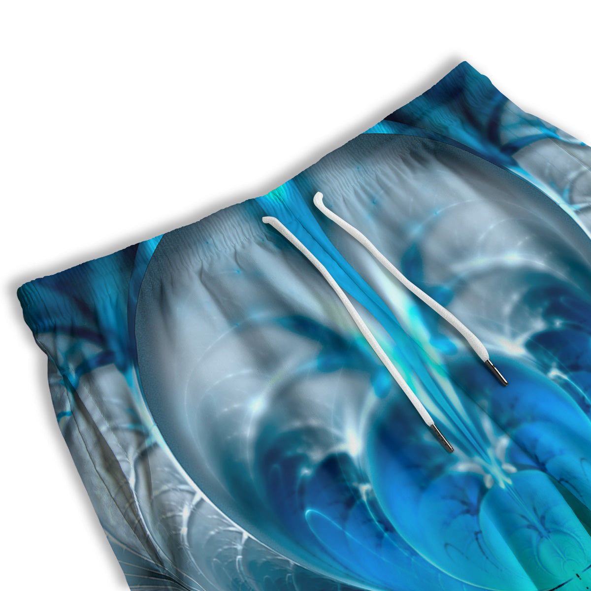 Fractal Blue Print Men's Athletic Shorts