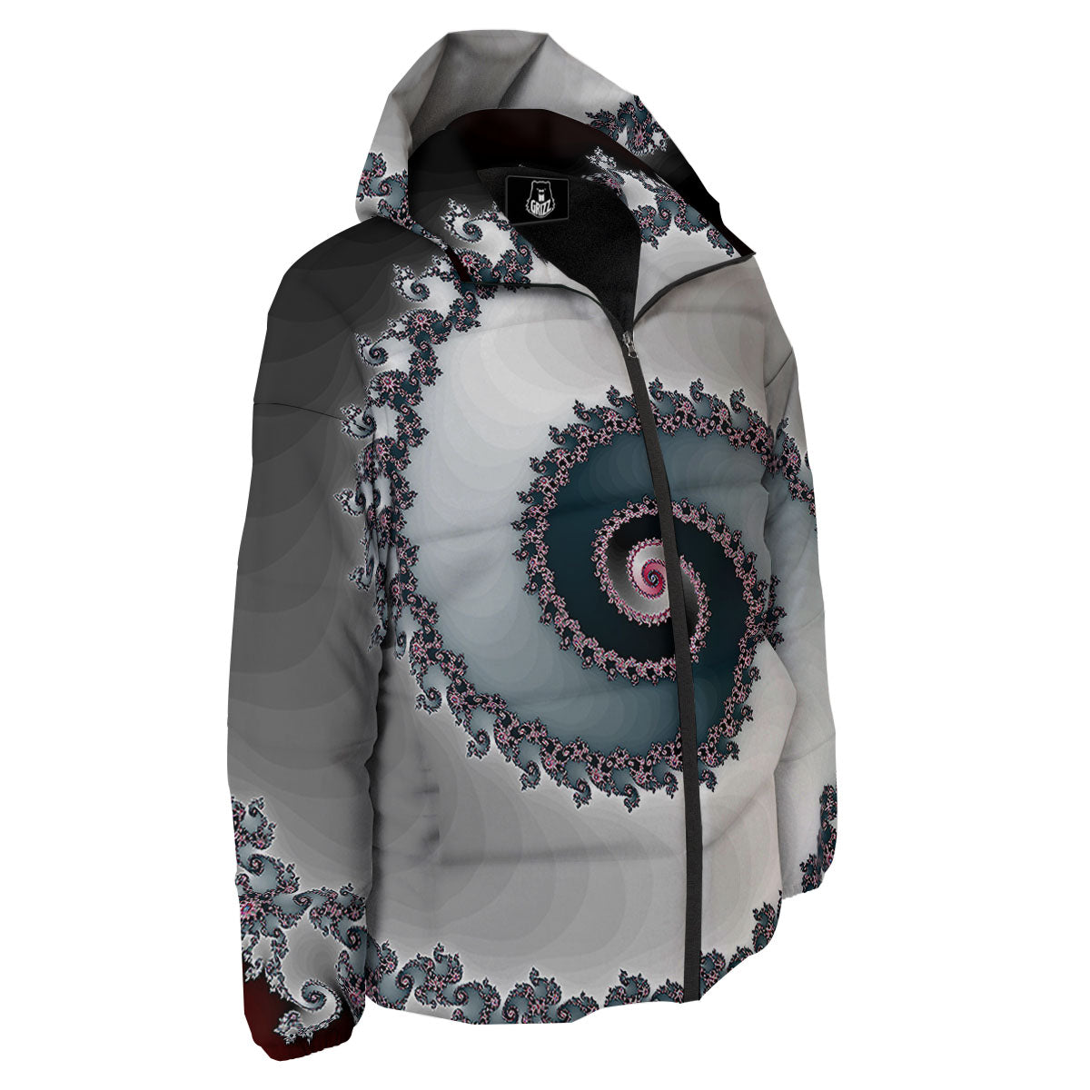 Fractal Infinite Print Down Jacket-grizzshop