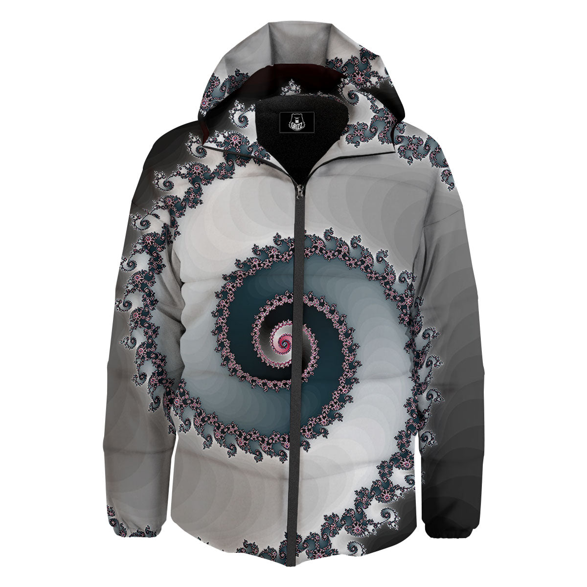Fractal Infinite Print Down Jacket-grizzshop