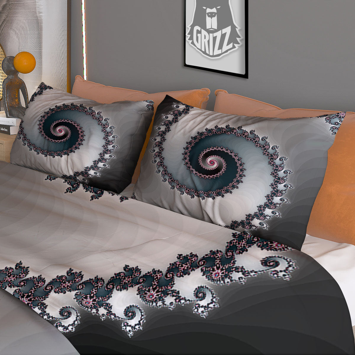Fractal Infinite Print Duvet Cover Bedding Set