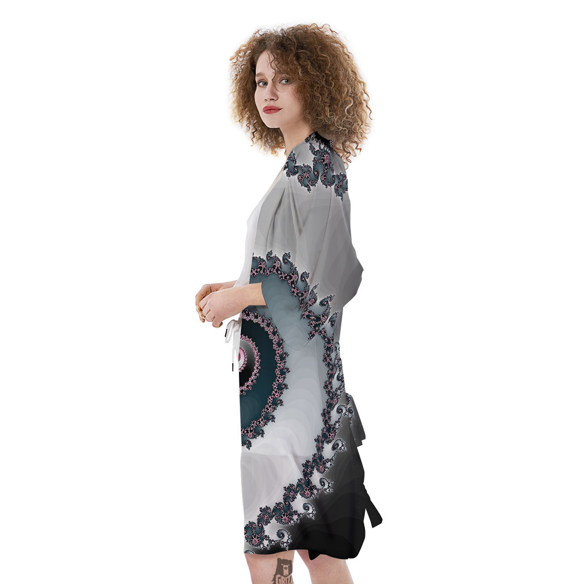 Fractal Infinite Print Kimono-grizzshop
