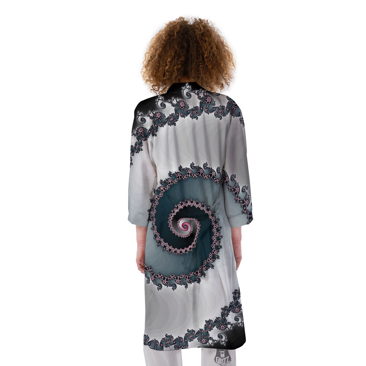 Fractal Infinite Print Kimono-grizzshop