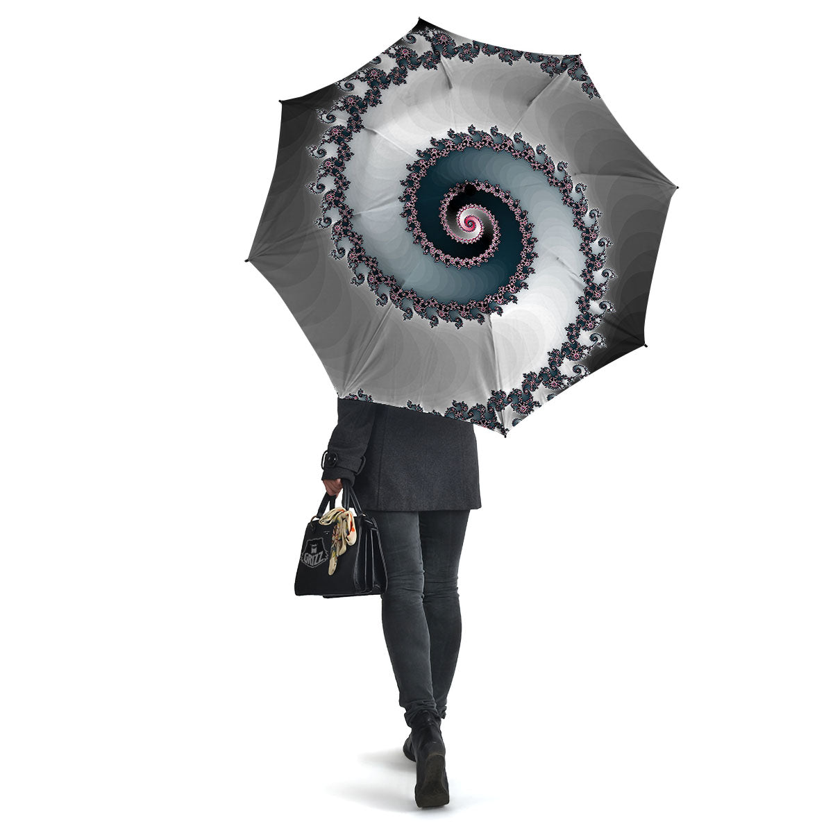 Fractal Infinite Print Umbrella-grizzshop