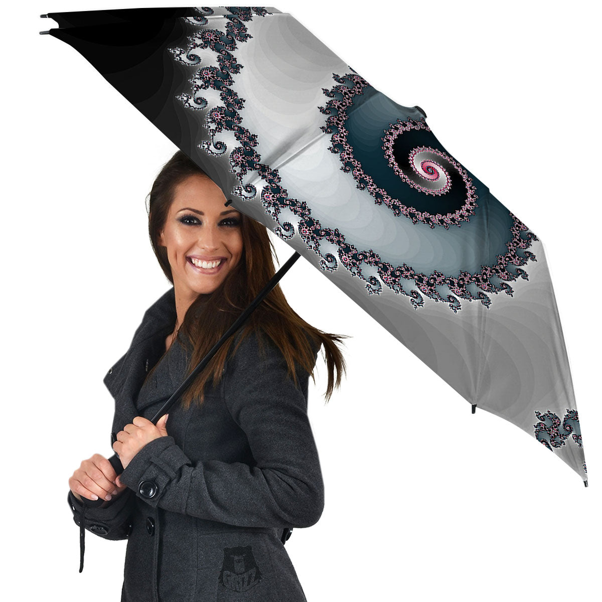 Fractal Infinite Print Umbrella-grizzshop