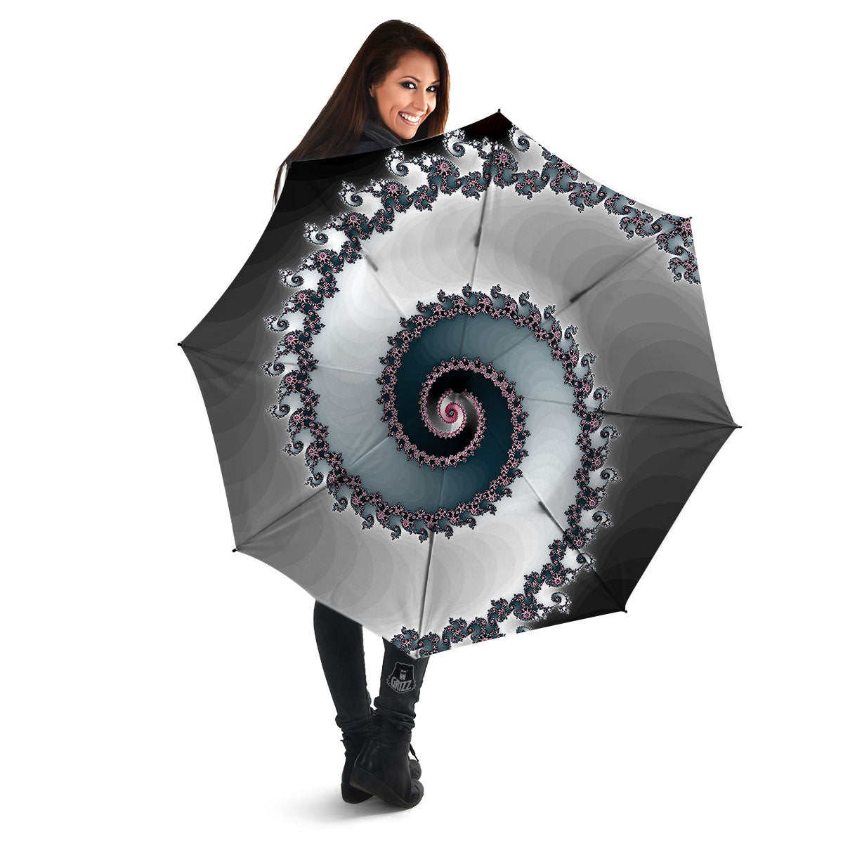 Fractal Infinite Print Umbrella-grizzshop