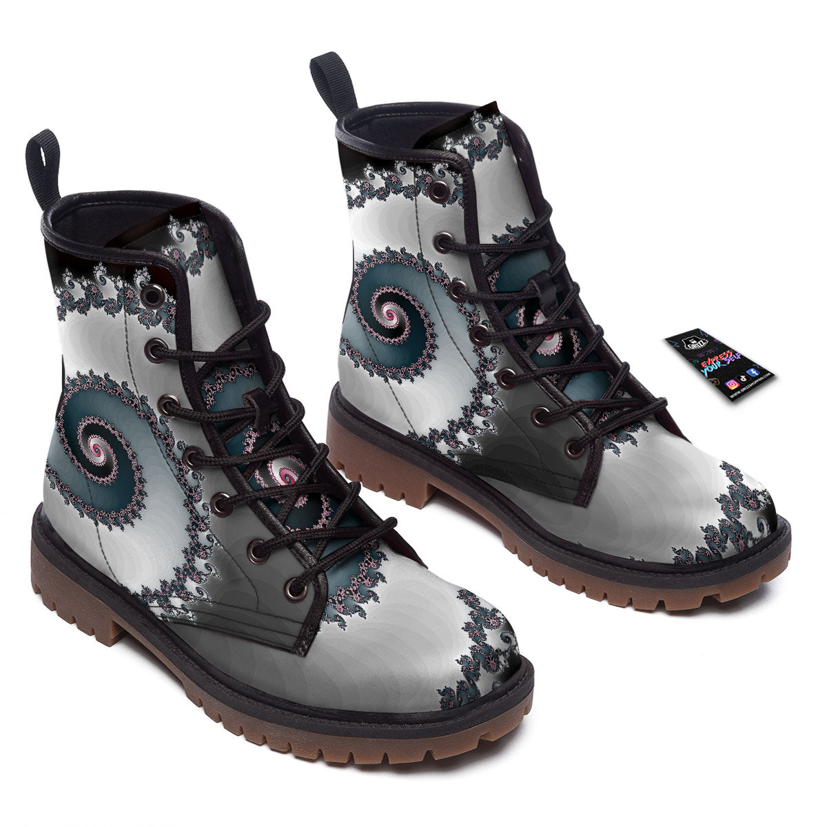 Fractal Infinite Print Work Boots-grizzshop