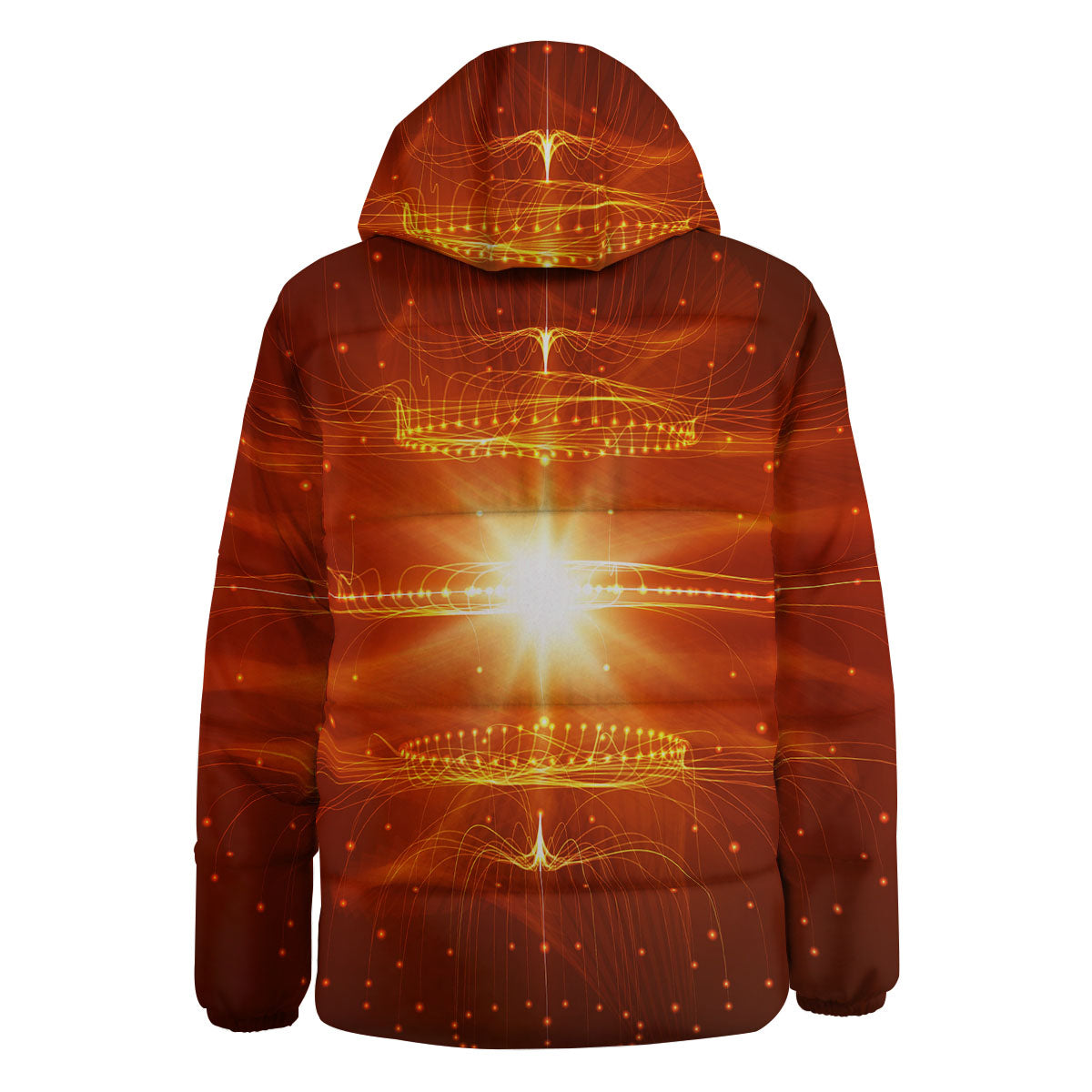 Fractal Light Print Down Jacket-grizzshop