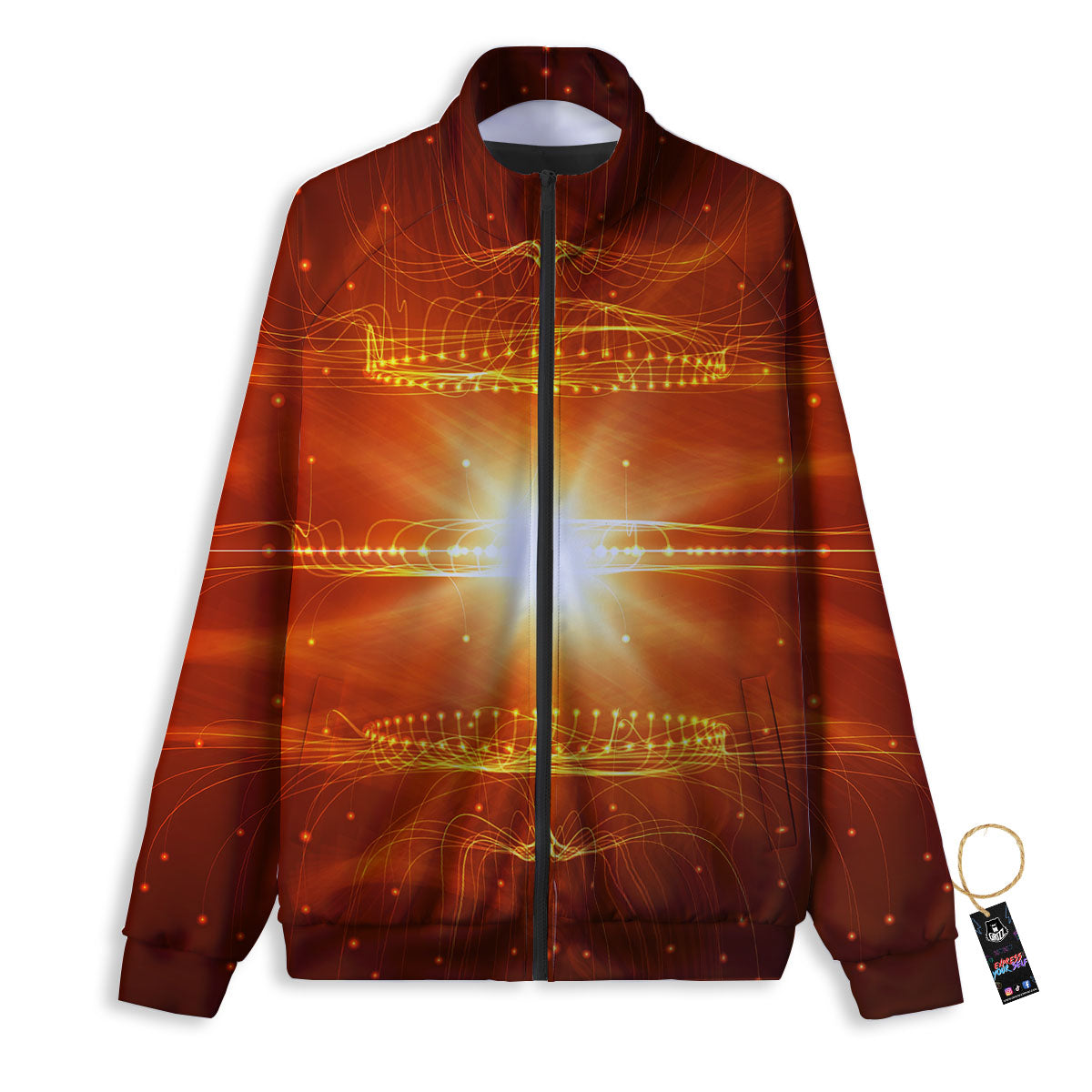 Fractal Light Print Track Jacket-grizzshop
