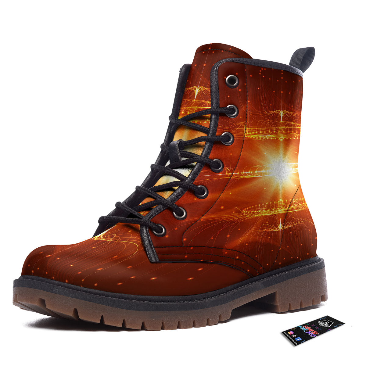Fractal Light Print Work Boots-grizzshop