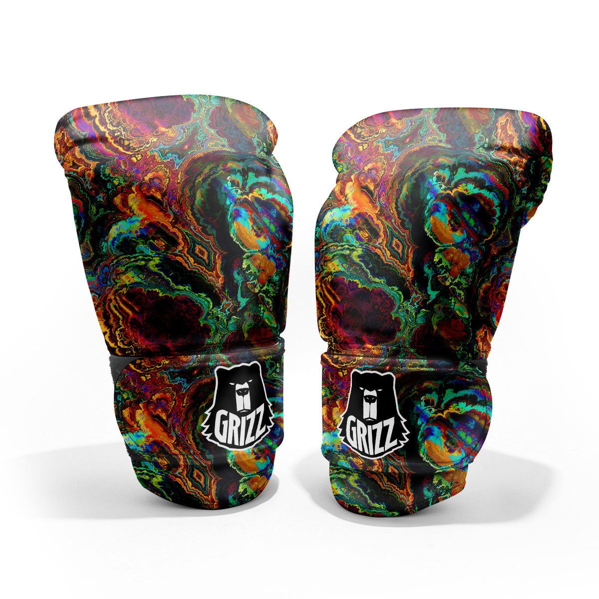 Fractal Psychedelic Print Pattern Pro Boxing Glove