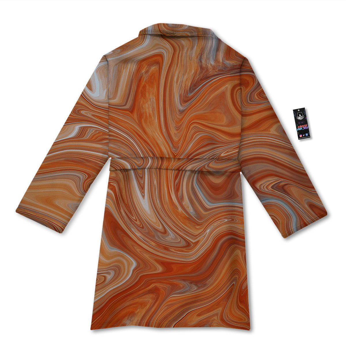 Fractal Psychedelic Trippy Print Bathrobe-grizzshop