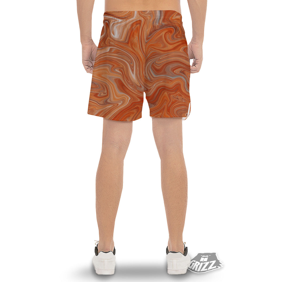 Fractal Psychedelic Trippy Print Men's Gym Shorts-grizzshop