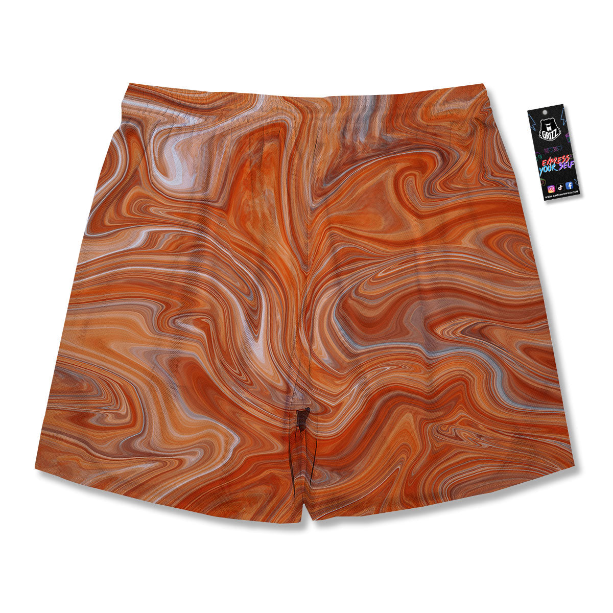 Fractal Psychedelic Trippy Print Men's Running Shorts-grizzshop