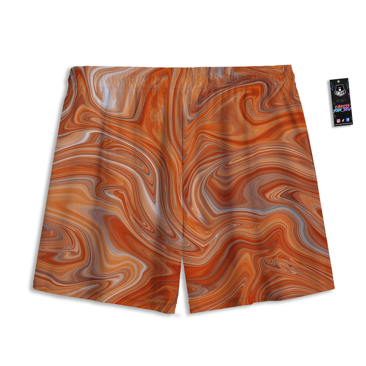 Fractal Psychedelic Trippy Print Mesh Shorts