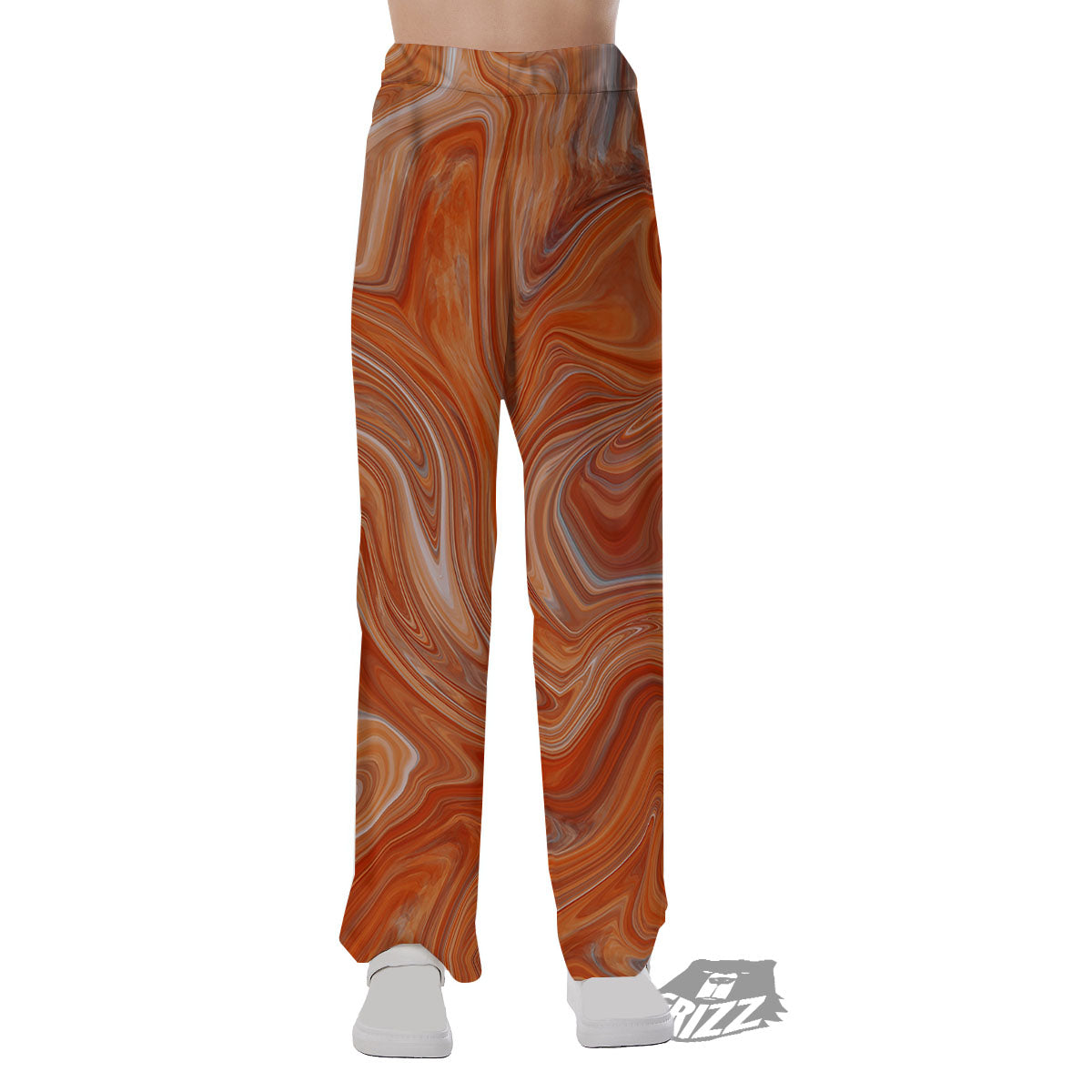 Fractal Psychedelic Trippy Print Pajama Pants-grizzshop