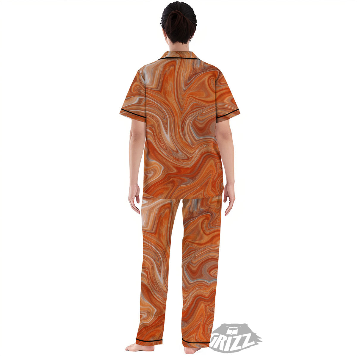 Fractal Psychedelic Trippy Print Women's Pajamas Set-grizzshop