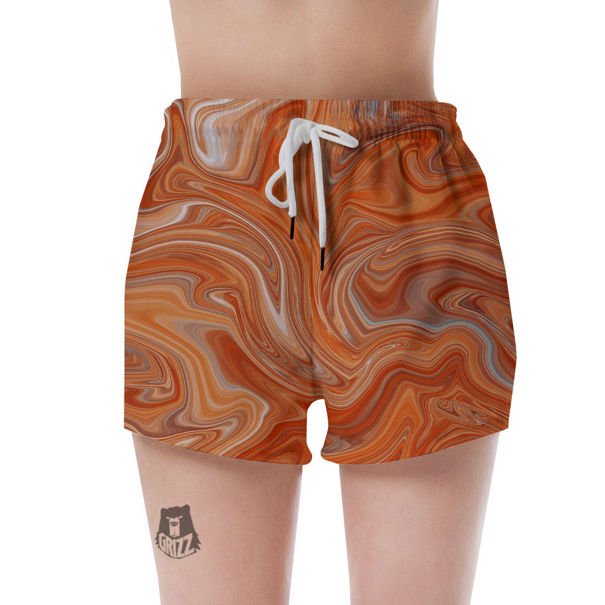 Fractal Psychedelic Trippy Print Women's Shorts-grizzshop