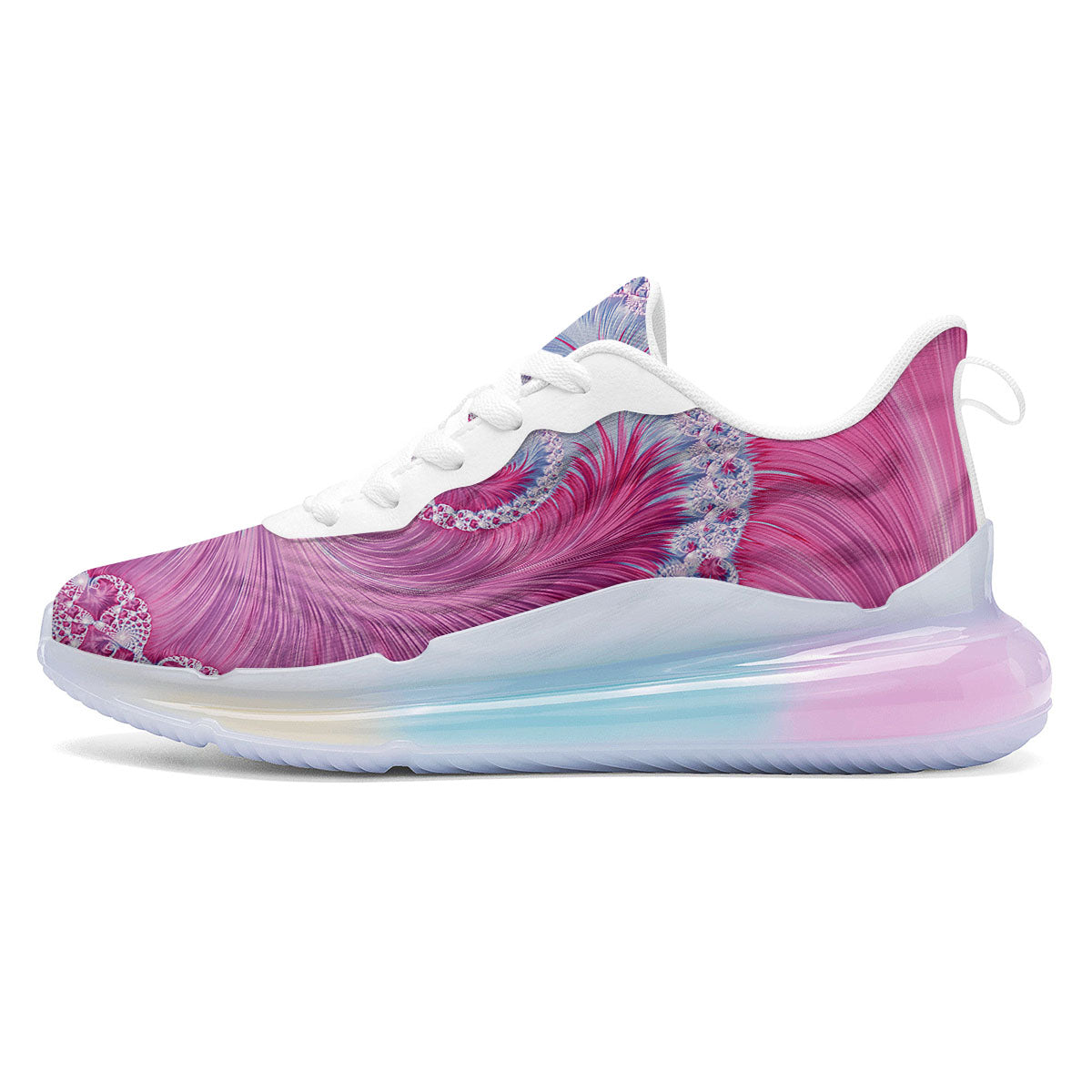 Fractal Spiral Print Running Sneakers-grizzshop