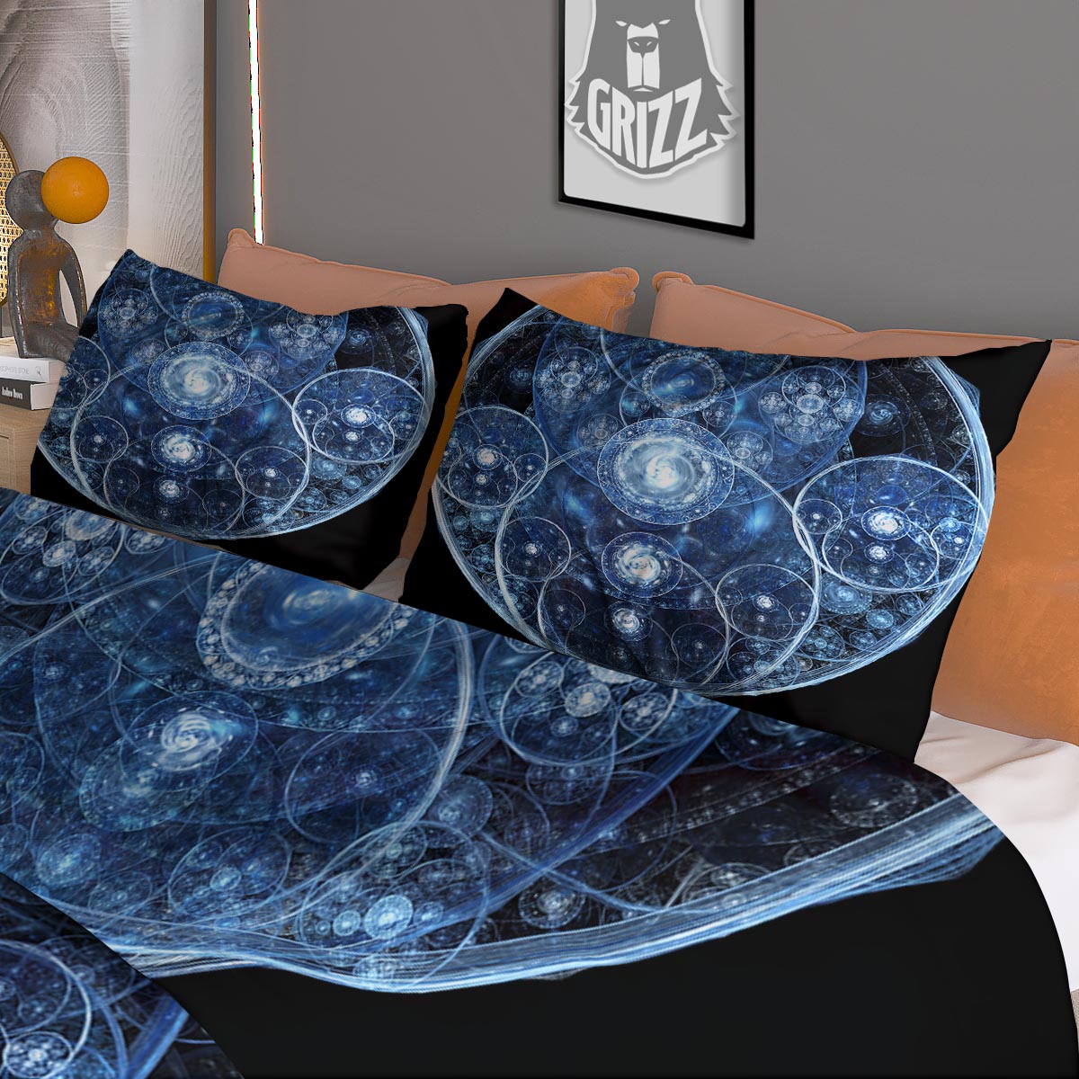 Fractal Steampunk Print Duvet Cover Bedding Set
