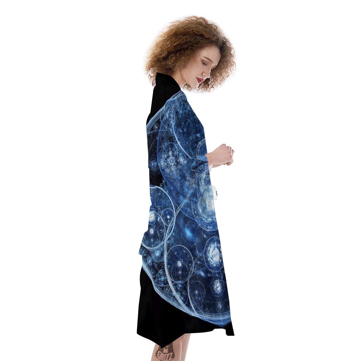 Fractal Steampunk Print Kimono-grizzshop